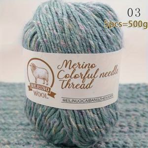 TEMU 500g 컬러풀 니팅 바늘 두꺼운 알파카 울 실 라이트 럭셔리 하이엔드 컬러풀 플라워 컬러 울 수제 DIY 재료 니팅 코트 스웨터 실 스카프 모자 두꺼운 실 볼 5개/팩 알파카 울 60.00%, 레이온 15.00%, 울 25.00%|뜨개실