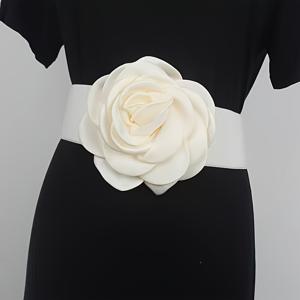 TEMU 여성용 신축성 벨트 - 드레스, 블라우스, 스커트용 신축성 허리 조임 벨트, 캐주얼 & 드레스 벨트, 데일리웨어, 이브닝 아웃핏 - 사이즈 (사이즈 아님) - 깃털 없음