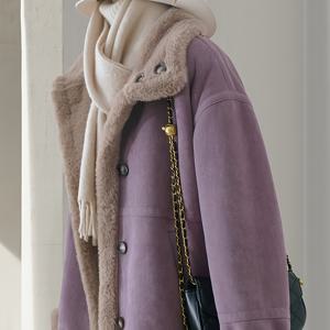 TEMU 여성용 포근한 플리스 안감 보라색 재킷 - 캐주얼 긴팔 버튼 프론트, 플랩 포켓 및 리브드 커프스, 가을/겨울에 완벽함, 편안한 가을 착용 | 릴랙스 핏 자켓 | 버튼 클로저, 여성 코트/재킷, 청바지 재킷 여성, 가을 스프링용 스타일리시 가을 재킷 여성, 겨울 재킷 여성, 여름 옷 여성용