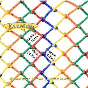TEMU 1개 39.37인치×196.85인치 다목적 컬러 폴리에스터 탄성 그물, 계단 및 발코니 보호용 메쉬, 창문 폐쇄 방지 낙하 방지 - 가금류 농장, 고양이 스크래치 보드에 적합 - 내구성 있는 폴리에스터 원단, 실내/외부 메쉬, 발코니 난간, 장식용 그물, 컬러 그물, 방수 소재, 고품질 폴리에스터, 다목적 네트워크