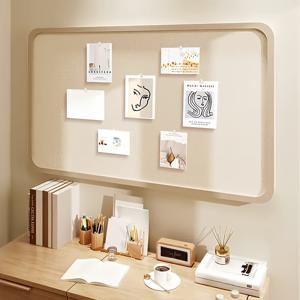 TEMU 스타일 사진 벽걸이 보드 - 베이지 패브릭 포스터 패널, 홈, 오피스 & 학교용 – 무드릴 자체 접착식 설치 및 제거 쉬움 – 거실, 침실, 작업공간에 적합한 모던 데코. 완벽한 집들이 선물, 귀여운 공간 장식, 현대적 디자인, 내구성 있는 소재, 스타일리시한 디스플레이