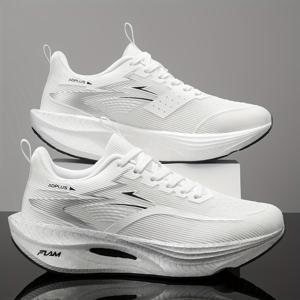 TEMU AOPLUS 남성용 경량 로우탑 스니커즈 - 화이트/블랙/그레이 로우프로파일 스니커즈, 쿠션 고무 밑창, 통기성 패브릭 어퍼 & 레이스 클로저, 헬스, 캐주얼 웨어 - 모던 디자인 (대량 주문 불가)|신발|남자운동화