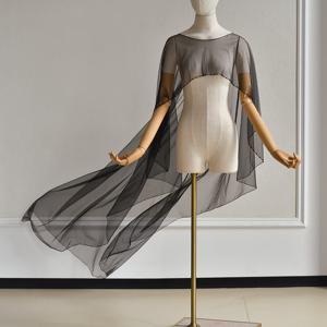 TEMU 1개 우아한 긴 포멀 숄, 쉬어 레이스 모양 헴 - 포멀 이벤트, 결혼식, 파티, 생일 - 여성용 우아한 포멀 숄, 브라이덜, 프롬, 갈라, 웨딩 숄, 프롬 드레스 액세서리, 브라이덜 베일, 가벼운 원단, 웨딩 볼레로, garden wedding lace veils, 웨딩 헤어장식, 웨딩촬영 베일, 웨딩촬영 소품, 웨딩베일