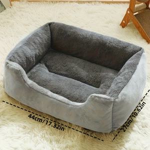 TEMU 포근한 플러시 패드 펫 소파 베드 - 고양이 & 소형견용 부드럽고 따뜻한 사계절 실내 침대, 쉬운 조립, 쿠션 고양이 & 강아지 침구 둥지, 아파트, 발코니, 거실용 내구성 있는 쉼터 (디자인 없음)