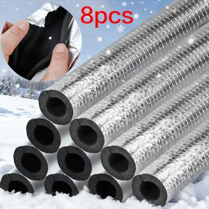 TEMU 알루미늄 호일이 있는 자가 점착 단열 폼 파이프 커버 - 내구성 있는 폴리에틸렌, , 스프링클러 및 온수기용 반사 단열재, 겨울 파이프 보호 (길이 17.72인치, 내경 0.78인치), 파이프 단열, 동파방지커, 보일러배관커버, 가스관 가리기, 배관 가리개, 에어컨배관 보온재, 에어컨 배관 커버, 파이프덤개