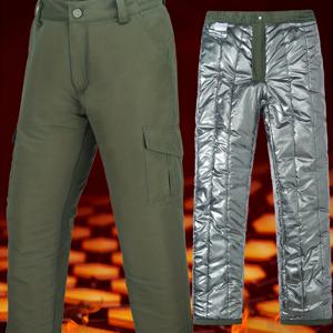 TEMU 남성용 보온 반사 겨울 바지 - 다용도 포켓 디자인의 내구성 강한 방한 작업복, 찢김 및 긁힘 방지, 하이킹, 사냥, 스키, 야외 활동용 - 세탁기 사용 가능 (포함되지 않음) - 겨울철에 이상적