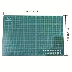 TEMU A1-A3 자가 치유 커팅 매트, 미끄럼 방지 표면 & 그리드 눈금선 - DIY, 재봉, 퀼팅, 사무용 헤비듀티 플라스틱 공예 매트 - 그린/블랙 대형 커팅 보드, 공예가, , 재단사용 (A1/A2/A3 사이즈)