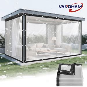 TEMU 방수 투명 PVC 타프 | 찢김 방지, 방풍, 방설 기능, 튼튼한 아일렛 포함, 겨울 온실, 파티오 울타리, 닭장용 | 브랜드: VANDHAM