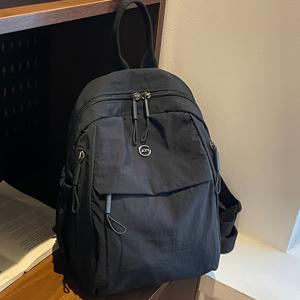 TEMU 여성용 대용량 멀티컴파트먼트 백팩 - 조절 가능한 어깨끈, 내구성 강한 나일론 책가방, 업무 및 여행용 - 멀티포켓 정리 가방 - 일상 사용에 적합한 선물용 가방|크로스백