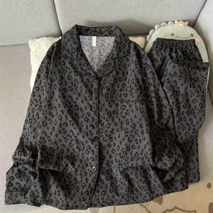 TEMU 여성용 파자마 세트, 가을 프린트 긴팔 & 팬츠, 귀여운 라운지웨어, 봄, 여름, 가을용 투피스 아우터웨어, 가벼운 에어컨 웨어|잠옷|냉장고바지|옷