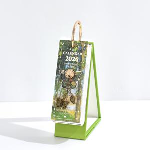 TEMU 2026년 데스크 캘린더, 365개의 영감을 주는 인용구 포함 - 빈티지 그린 유화 디자인, 단방향 페이지 전환, 사무실, 학교용 데일리 플래너, 영감을 주는 인용구 책, 예술적인 커버 디자인, 홈 데코 또는 선물|달력|달력|캘린더