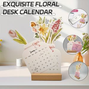 TEMU 2026년 미니 플로럴 데스크탑 캘린더 세트입니다. 1월부터 12월까지의 12개월 캘린더가 포함되어 있으며, 계획을 위한 일일 페이지가 특징입니다. 이 캘린더는 플로럴 패턴으로 디자인되었으며, 포켓 사이즈로 작고 가볍습니다. 이 세련된 플로럴 일러스트레이션은...