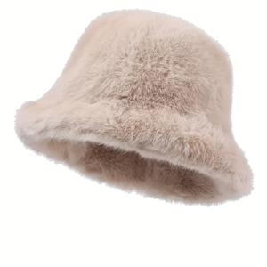 TEMU 따뜻하고 편안한 여성용 플러시 비니 - 가을 겨울용 솔리드 컬러 플러시 피셔맨 모자, 크리스마스, 할로윈, 추수감사절, 발렌타인데이, 새해 홈 선물