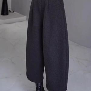 TEMU 2025년 패션 캐주얼 바지 여성 가을/겨울 신상 슬림 하이웨스트 할머니 바지