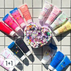 TEMU 1+1 데코덴 생크림 본드 데코 탑꾸 크림 [15color 폰꾸 DIY 재료 탑로더 폰케이스 핸드폰 꾸미기 만들기]
