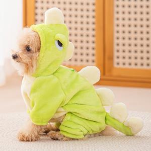 TEMU PC용 (대량) 리얼리스틱 공룡 강아지 코스튬 - 후드 & 꼬리 포함, 두꺼운 따뜻한 사계절용 의상, 치와와, 포메라니안, 푸들, 프렌치 불독, 시츄용 - 간편한 스냅 버튼 겨울 코스튬, 코스튬 파티 & 포토 촬영용 (없음)