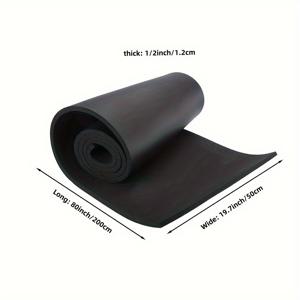 TEMU EPDM 고무 폼 롤 - 다용도 방음 및 단열, DIY 프로젝트용 쉬운 절단, 창문, 지붕, 데크, 자동차, 바닥 및 가구 보호에 이상적 - 검정색