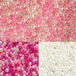 TEMU 비드토벤 4500개 컬러풀 무구멍 라운드 펄 비즈 2.5/3/4/5mm 멀티컬러 인조 펄 비즈 레진 충전 재료 DIY 공예 테이블 스캐터 꽃병 필러 웨딩 파티 장식