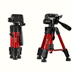 TEMU 헤비듀티 360° 회전 카메라 삼각대, 휴대폰 & DSLR 카메라 홀더 포함, 조절 가능한 알루미늄 합금 & 플라스틱 데스크/이젤 스탠드, 유튜브 스트리밍, 블로깅, 사진 촬영, 스마트폰 및 DSLR 카메라 호환