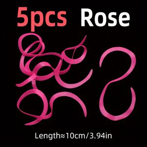 TEMU 엘리브 실리콘 지그 스커트, 5개 혼합 색상 플라이 타잉 재료 스트리머, 스피너베이트, 버즈베이트 - 솔트워터 및 프레시워터용 낚시 루어 액세서리