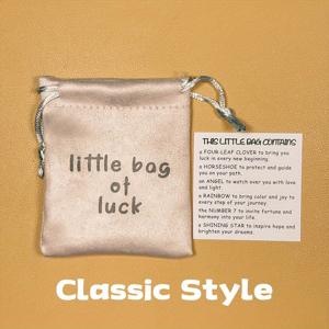 TEMU 1개 행운의 부적 행운 가방 - , 말발굽 모양의 소원 토큰 & 행운 상징이 담긴 삼베 파우치 (끈 잠금 장치 포함) - 아일랜드 축복, 크리스마스, 새해, 파티 선물, 긍정적인 기념품