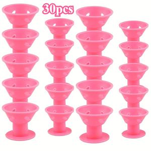 TEMU 30개 헤어 컬링기 세트, 여성용 무열 컬링기, 부드러운 버섯 모양 컬링 도구, 무열 쉘 모양 스파이럴 컬링 스타일링 키트, 모든 헤어 타입에 이상적인 선택, 비즈니스 및 일상 사용 모두에 적합 - 사용하기 쉬우며 - 완벽