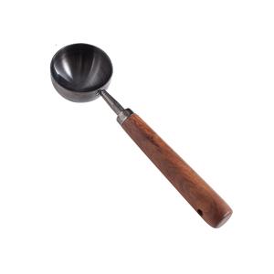 TEMU 1개 내구성 있는 스테인리스 커피 측정 숟가락, 호두 손잡이, 베이킹용 빈티지 계량컵, 정확한 커피 및 차 혼합, 칵테일 만들기, 주방 액세서리 - 이상적인 휴일 선물, 파리다비오