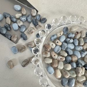 TEMU 100개 불규칙 모양 홀 비즈 - 다양한 색상 (, 녹색, 갈색, 투명) 주얼리 제작, 공예, 크리스마스 선물, 공예 용품, 주얼리 제작 용품, 공예 비즈, 장식 비즈