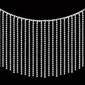 TEMU 데님 의상 장식을 위한 태슬 엣지 벨트, 비즈 태슬, 체인 장식, 실버 태슬 체인