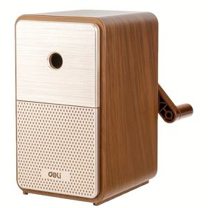 TEMU 1pc Deli 스피커 회전 펜질 날카롭게 만드는 기계, 미세한 글쓰기 기구, 조절 가능한 펜질 끝 두께 패션적인 사무용품 서류용품 펜질 날카롭게 만드는 기계