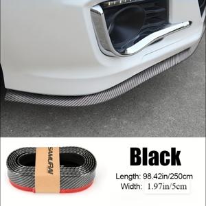 TEMU 자동차 전면 범퍼 립 탄소 섬유 고무 범용 보호기 범퍼 립 스트립 스포일러 사이드 스커트 고무 방수 보호기