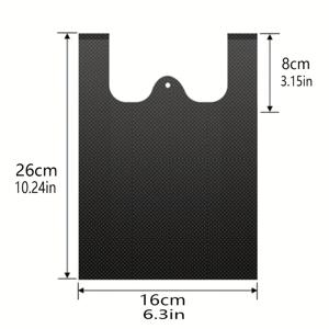 TEMU 100/500팩 미니 생리대 쓰레기 봉투, 블랙 일회용 데스크탑 & 차량용 휴지봉투, 고양이 배변 및 강아지 배설물용 소형 플라스틱 파우치, 애완동물 청소 용품, 편의점 프라이버시 보호용 검은색 비닐 봉투