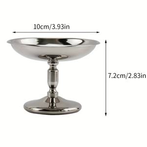 TEMU 2개 미니 실버 볼 | 스테인리스 스틸 디저트 컵 파르파이 선데이 트리플 볼 발판 소스 컵, 견과류 과일 푸딩 스낵 시리얼 파티 답례품, 304 스테인리스 스틸, 광택 금속 마감, 녹 방지
