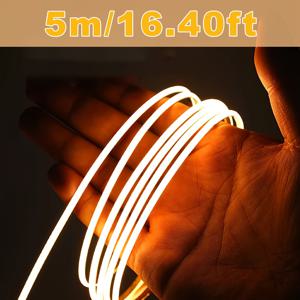 TEMU Acosh 네온 USB 전원 COB LED 스트립 조명 - 3mm 초슬림 유연한 터치 디머, 3000K 웜 화이트 & 6500K 화이트, 실시간 밝기 표시, 실내 주방 장식용 다목적 조명, 컴팩트 디자인, 매끄러운 통합