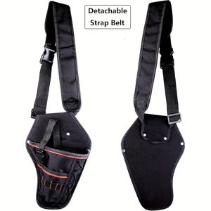 TEMU 헤비듀티 멀티펑션 도구 벨트 – 조절 가능한 허리 사이즈, 전기공, 목수 및 수리 작업에 이상적 | 다용도 보관 포켓 포함 | 차고 정리용 고강도 공사장 & 자동차 정비 헬퍼 벨트 (블랙)