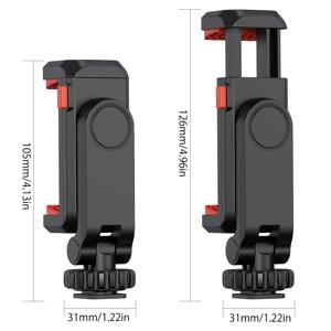 TEMU ST-06S 새로운 스마트폰 삼각대 홀더, 2개의 차가운 신발, 360° 회전 가능한 조절 가능한 폰 클램프 마운트, 아이폰, 삼성 갤럭시, 및 모든 모바일 장치와 호환 가능