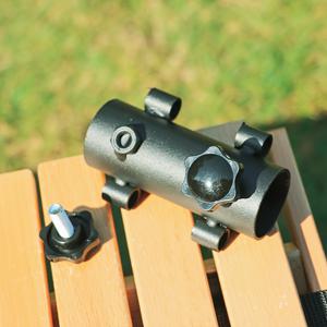 TEMU 조절 가능한 야외 캠핑 텐트 폴 - 튼튼한 철제 스테이크, 햇빛 가리개 설치를 위한 클립 포함, 블랙, 모든 캠핑족에게 적합, 야외 고정 | 스타일리시한 디자인 | 안정적인 지지력, 캠핑 액세서리|텐트