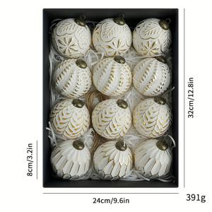 TEMU 12개입 8cm 그린, 골드, 실버 빈티지 스타일 크리스마스 볼 장식, 크리스마스 트리 장식, 웨딩 장식, 휴일 걸이 장식용 소형 볼, 계절 장식,축제 장식품,클래식 장식,시대를 초월한 축제 디자인,플라스틱 장식품,장식용 매달린 공,웨딩 플래너,휴일 쇼핑객