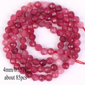 TEMU 2/3/4mm 천연 레드 칼세도니 스톤 컷 비즈 DIY 롱 체인 팔찌 귀걸이 액세서리용 루스 비즈