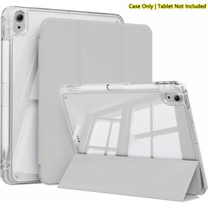 TEMU 아이패드 11세대 2025 (A16), 10세대 9/8/7/6세대 10.9/10.2/9.7인치 2022/2021/2020/2019/2017용 펜 홀더 포함, 전체 보호 케이스, TPU 혼합 투명 아크릴 백, 황변 방지, 자동 깨우기/잠금 기능, 스크래치 방지