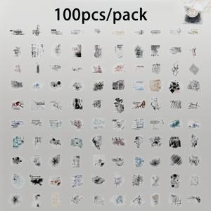 TEMU 100장, 그라데이션 테마 레이어드 스티커, DIY 스크랩북 용지, 노트북 액세서리, 다양한 장면을 위한 정크 저널 아트 & 크래프트 데칼, 창의적인 프로젝트, 판타지 테마, 핸드메이드 디자인, 매끄러운 표면, 내구성 있는 재질, 스크랩북 소품, 공예용 장식, 공예 애호가 및 저널 키퍼를 위한 제품