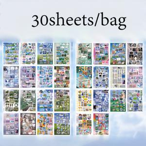 TEMU 30매 만화 코일 스티커 북 | 자가 접착, 혼합 색상 종이, 다양한 시나리오에 적합, 표기법 컷아웃 액세서리, 쓰레기 다이어리 앨범 장식, 포장지, 생일 선물