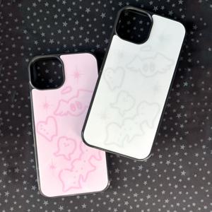 TEMU 폰케이스: 할로윈 신형 Y2K 한국식 귀여운 픽셀 엔젤 아이폰 16ProMax 15 14 13 12 11 Pro Max Plus INS 미학 아트 치아 폰케이스 선물, 매트 디자인 트렌디 커버 여성 및 패션 애호가용