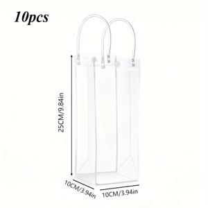 TEMU 10개 투명 PVC 꽃 가방 - 웨딩, 생일, 파티 답례품용 투명 꽃 선물 파우치 - 장미, 꽃, 사탕, 장신구를 위한 우아한 꽃 포장 - 선생님, 어머니, 발렌타인데이, 크리스마스, 할로윈, 추수감사절에 이상적