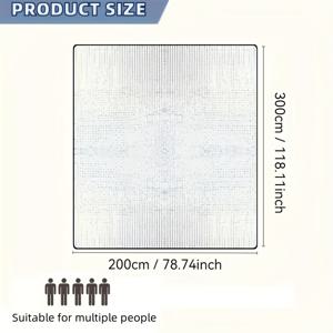 TEMU 4인용 대형 고품질 헤비듀티 블루 타프 캠핑 매트 - 휴대용 야외 커버, 접이식 사계절용 시트, 4인용 텐트, 피크닉, 해변, 하이킹용 (4m²/118제곱피트 적합, 휴대 가능)|캠핑매트