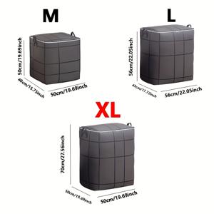 TEMU 대용량 접이식 옷장 수납 가방 (더블 지퍼 & 손잡이) - 옷, 침구, 침대 밑 수납, 이사용으로 적합한 튼튼한 패브릭 정리함 - 공간 절약형 직사각형 디자인 (가정, 여행, 기숙사) - 내구성 좋은 이사 & 여행 수납 솔루션, 옷 수납장, 플라스틱 서랍장, 폴딩박스, 옷정리함, 이사박스, 리빙박스