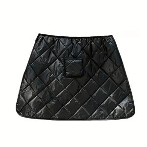 TEMU 겨울 기모 안감 따뜻한 커버, 두꺼운 다리 보호대, 앞면 수납 포켓 및 탄성 허리 밴드, 대부분의 에 적합, 설치 용이, 휠체어 담요로 사용 가능