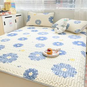 TEMU 시원한 라텍스 침대패드 냉감 매트리스 매트 아이스패드 배개커버포함