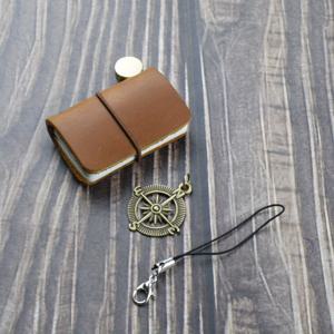 TEMU 귀여운 작은 노트북 소가죽 커버 여행 스케치북 속기 책 걸쇠 루프와 작은 것들의 팬을위한 교수형 펜던트 미니어처 아트웍