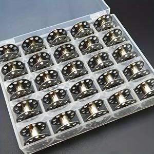 TEMU 25/36 금속 보빈과 보관 상자가 있는 쉬운 보관용품. 홈 재봉틀 액세서리, 재봉 도구, 재봉 상자